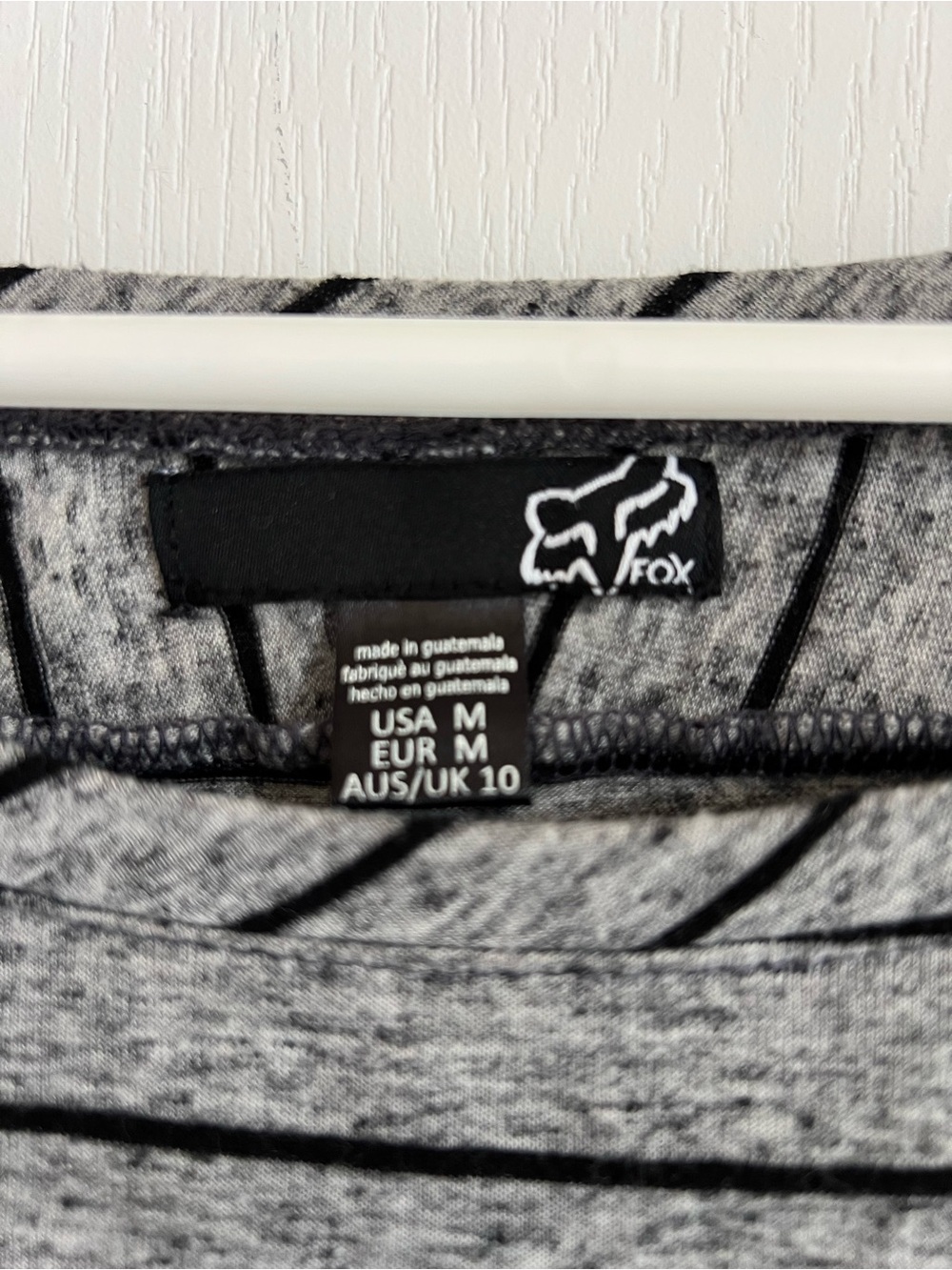 Fox Black and Heather Gray Striped Long Sleeve Shirt - Picture 3 of 3